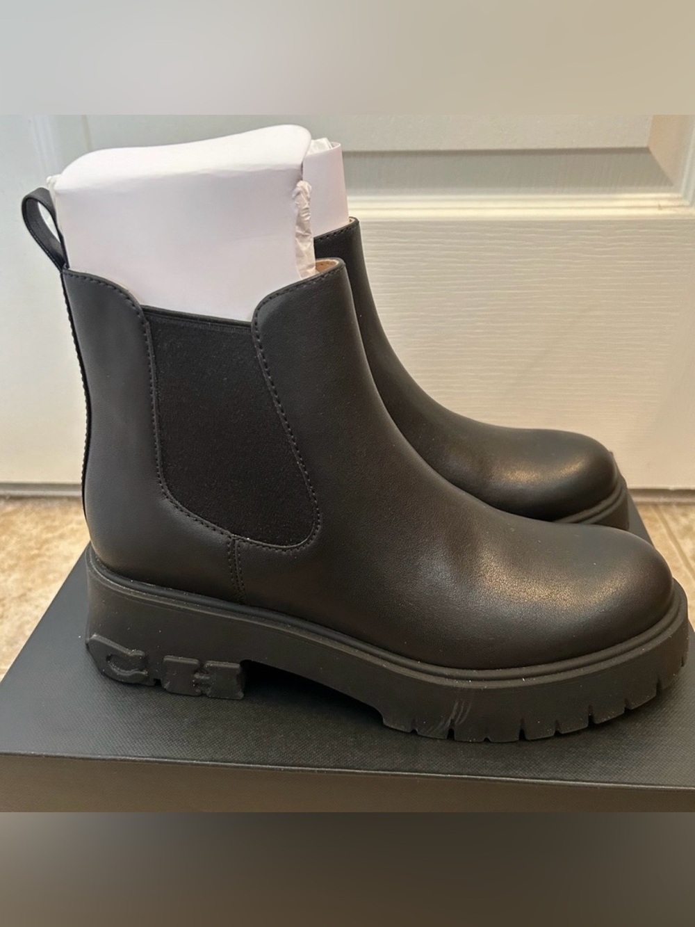 Coach Reid Leather Boots Size 6.5